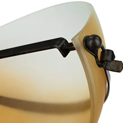 Hot Elstead Wandleuchte Glas Schirm Orange Bronze Rustikal innen