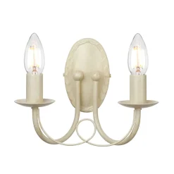Online Elstead Wandleuchte GOTICA 5 Creme Gold Kerzenform Lampe