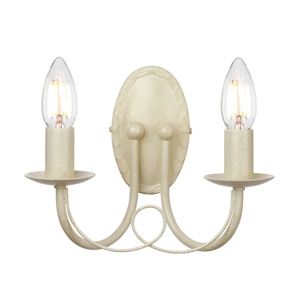 Online Elstead Wandleuchte GOTICA 5 Creme Gold Kerzenform Lampe