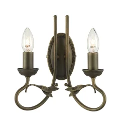 Sale Elstead Wandleuchte GOTICA 6 Schwarz Gold Rustikal Lampe