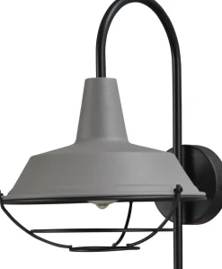 Masterlight Wandleuchte Grau PRATO Handarbeit Ø25cm Industrie* Wandleuchten|Küchenlampen