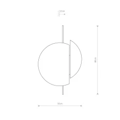 Nowodvorski Wandleuchte groß H: 80 cm Holz Metall flach indirekt 2x GX53* Wandleuchten|Flurlampen