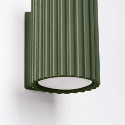 New Sollux Wandleuchte GU10 H: 10 cm klein in Grün Modern Aluminium