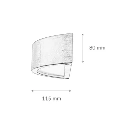 Lamkur Wandleuchte Holz Flurlampe 40cm vielseitig ARBARO* Wandleuchten|Flurlampen