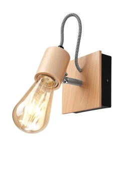 Lamkur Wandleuchte Holz Metall beweglich E27 Jugendzimmer* Wandleuchten|Flurlampen