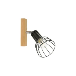 Hot Spot Light Wandleuchte Holz Schwarz dekorativ E14 beweglich