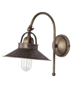 New Giovanni Battista Wandleuchte in Bronze Antik aus Echt-Messing