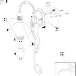 Online Steinhauer Wandleuchte in Bronze Creme T:28 cm E27 Klassisch