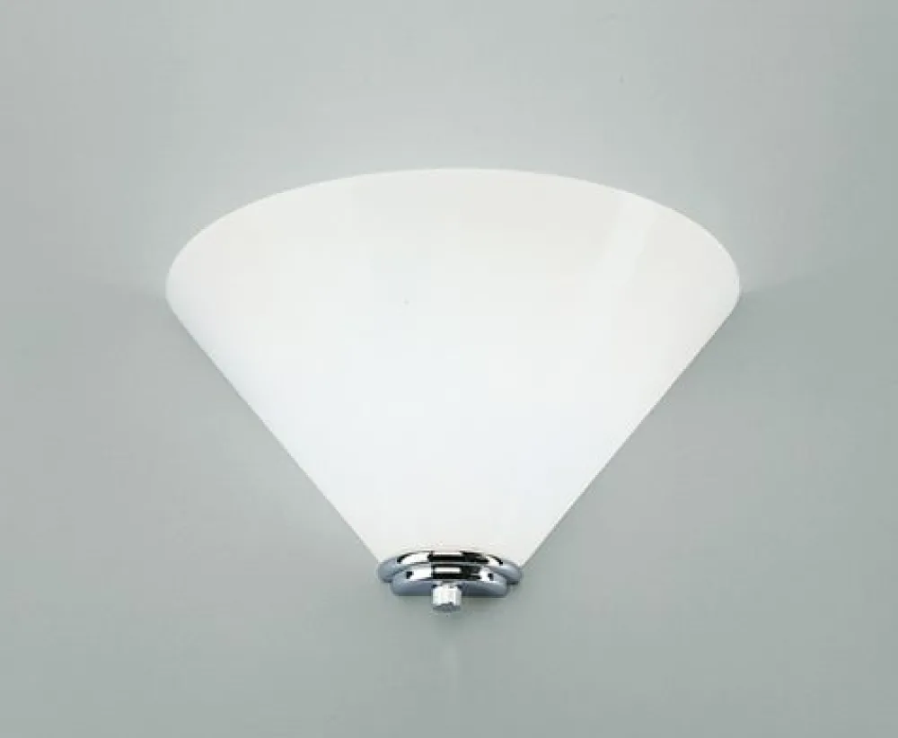 Berliner Messingleuchten Wandleuchte in Chrom Weiß Echt-Messing Glas G9 blendarm* Flurlampen|Wohnzimmerlampen