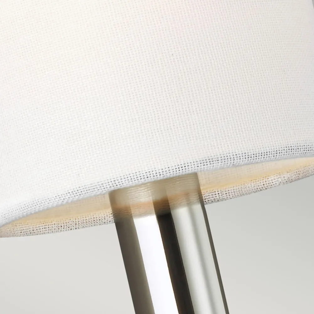 Elstead Wandleuchte in Nickel Weiß Metall Stoff E14 Jugendstil