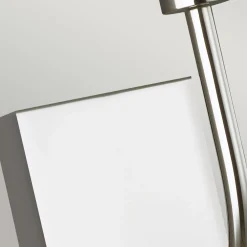 Elstead Wandleuchte in Nickel Weiß Metall Stoff E14 Jugendstil