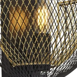 Discount Searchlight Wandleuchte in Schwarz Gold E14 Metall mit Schalter