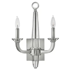 Elstead Wandleuchte innen 45 cm hoch Metall Kristall 2x E14* Wohnzimmerlampen|Metall Lampen