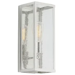 Elstead Wandleuchte innen Glas Metall eckig Modern in Nickel* Wandleuchten|Flurlampen