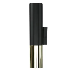 Sollux Wandleuchte innen Schwarz Gold Up Down H: 29 cm Metall* Moderne Lampen|Küchenlampen