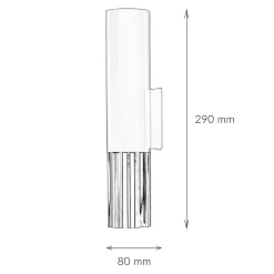 Sollux Wandleuchte innen Schwarz Gold Up Down H: 29 cm Metall* Moderne Lampen|Küchenlampen