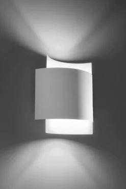 Sale Sollux Wandleuchte innen Up Down Metall Weiß H: 23 cm G9