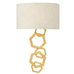 Clearance Elstead Wandleuchte JANNE Creme Gold B:30cm Design Lampe