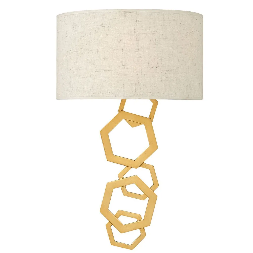 Clearance Elstead Wandleuchte JANNE Creme Gold B:30cm Design Lampe