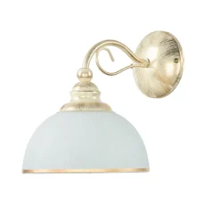 Jupiter Wandleuchte Jugendstil in Weiß Gold Wohnzimmer Flur* Glaslampen|Jugendstil Lampen