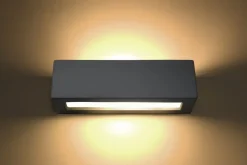 Online Sollux Wandleuchte Keramik 32,5 cm Grau E27 indirekt Up Down