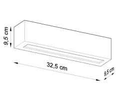 Online Sollux Wandleuchte Keramik 32,5 cm Grau E27 indirekt Up Down