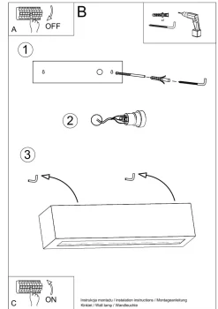Online Sollux Wandleuchte Keramik 32,5 cm Grau E27 indirekt Up Down