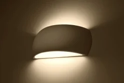 Hot Sollux Wandleuchte Keramik 32 cm Up Down bemalbar Weiß