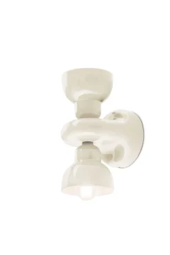 Sale Ferroluce Wandleuchte Keramik E14 25,5 cm hoch Up Down Creme