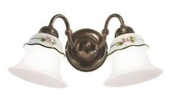 Ferroluce Wandleuchte Keramik Metall E14 B: 35 cm 2-flammig* Wohnzimmerlampen|Keramiklampen