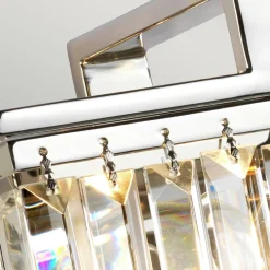 Discount Elstead Wandleuchte Kristall Art Déco E27 in Nickel Klar E27