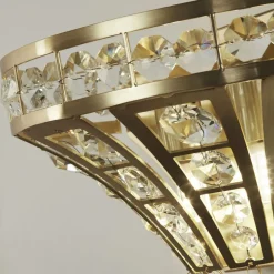 Searchlight Wandleuchte Kristall in Messing Klar B: 25 cm Art Déco 2x G9* Wandleuchten|Flurlampen