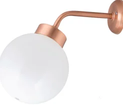 Lido Wandleuchte Kugel Außen in Kupfer aus Messing IP43* Außenleuchten Messing|Außenwandleuchten