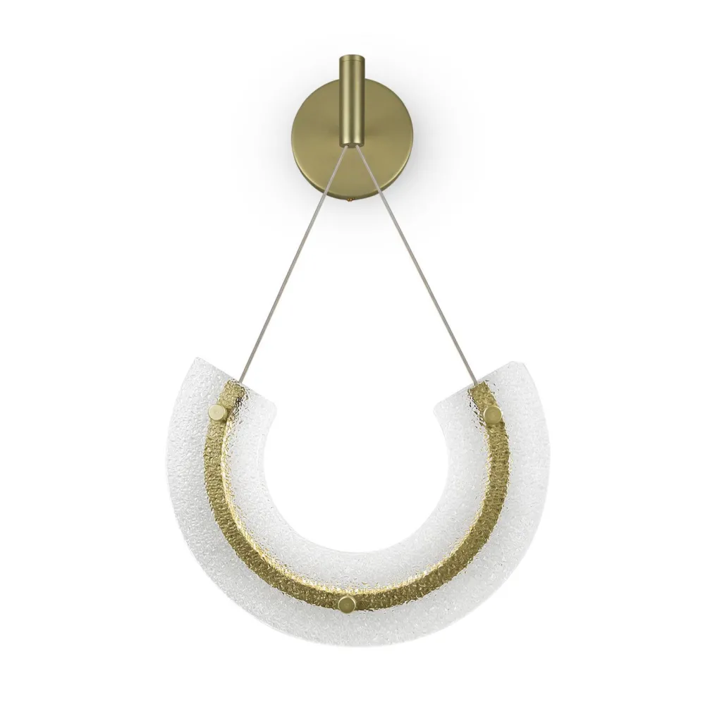 New Maytoni Wandleuchte LED Aluminium Glas 133,1 cm hoch in Gold