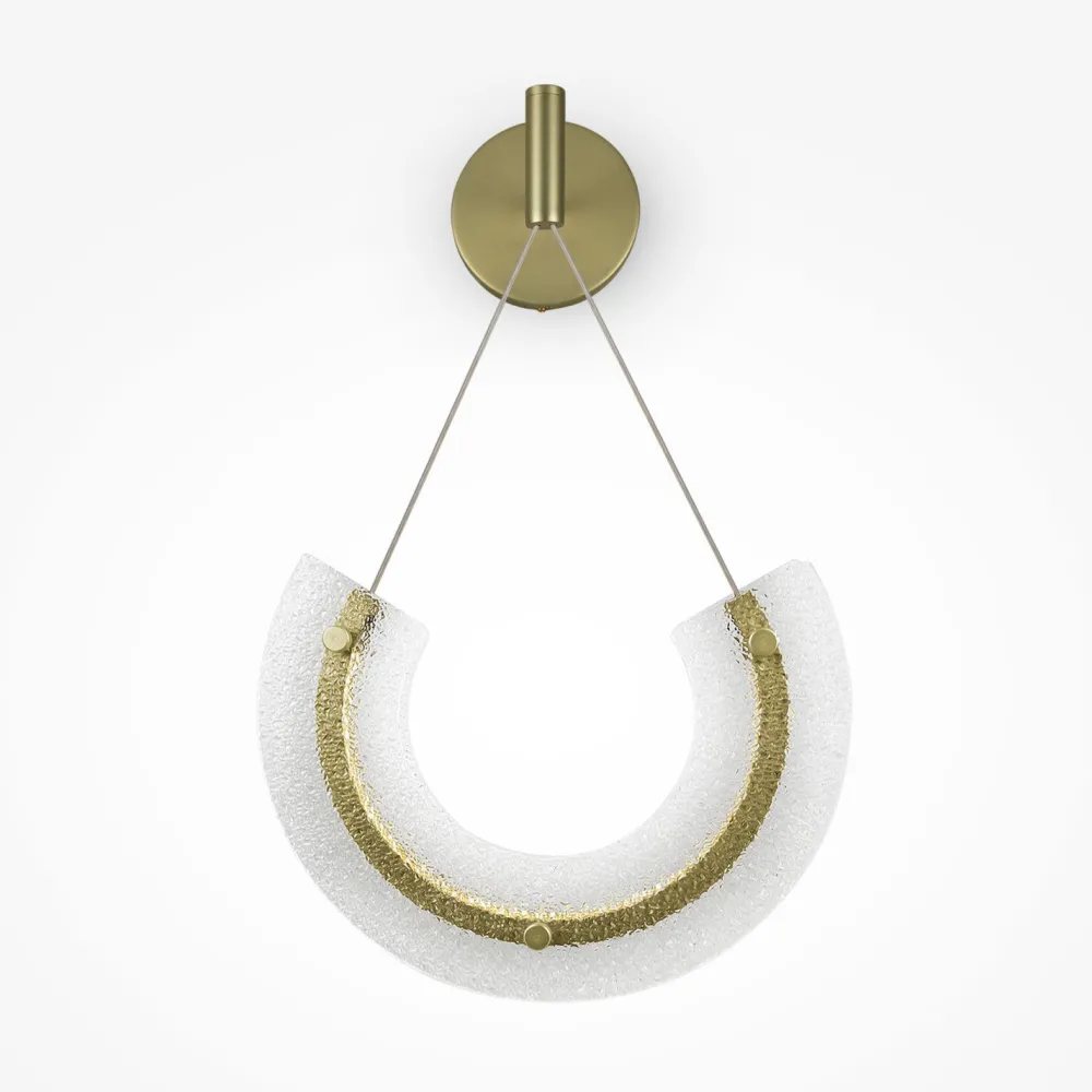 New Maytoni Wandleuchte LED Aluminium Glas 133,1 cm hoch in Gold