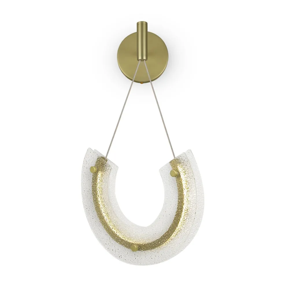 New Maytoni Wandleuchte LED Aluminium Glas 133,1 cm hoch in Gold