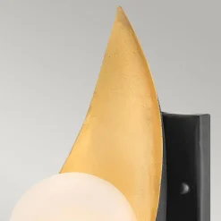 Best Elstead Wandleuchte LED G9 H: 25,4 cm 3000 K Schwarz Gold Weiß