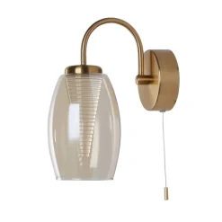 Sale Searchlight Wandleuchte LED in Bronze Champagner 3000 K mit Schalter