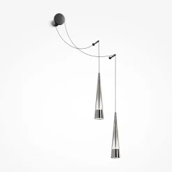 Outlet Maytoni Wandleuchte LED Metall Glas Up Down 228,9 cm hoch Chrom