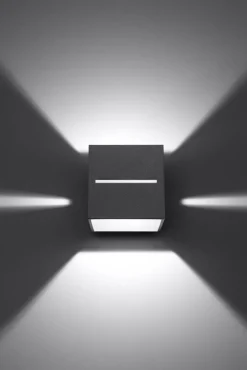 Sollux Wandleuchte LORUM in Grau* Wandleuchten|Flurlampen