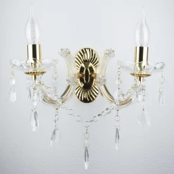 Outlet Searchlight Wandleuchte MARIE THERESE in Gelb 2-flmg