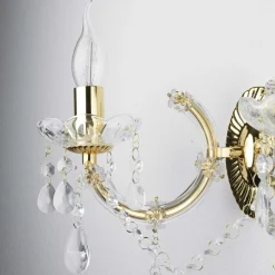 Outlet Searchlight Wandleuchte MARIE THERESE in Gelb 2-flmg