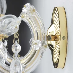 Outlet Searchlight Wandleuchte MARIE THERESE in Gelb 2-flmg