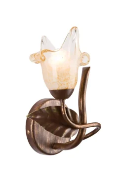 Hot Lamkur Wandleuchte MARILYN Orange Rustikal Metall Glas