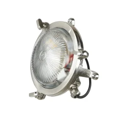 Hot Lido Wandleuchte Maritim G9 Ø 14 cm Messing Glas außen