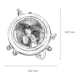 Hot Lido Wandleuchte Maritim G9 Ø 14 cm Messing Glas außen