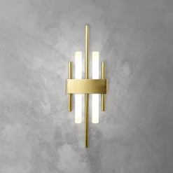 Discount Giovanni Battista Wandleuchte Messing Art Déco für 2x S14d H: 50,5 cm