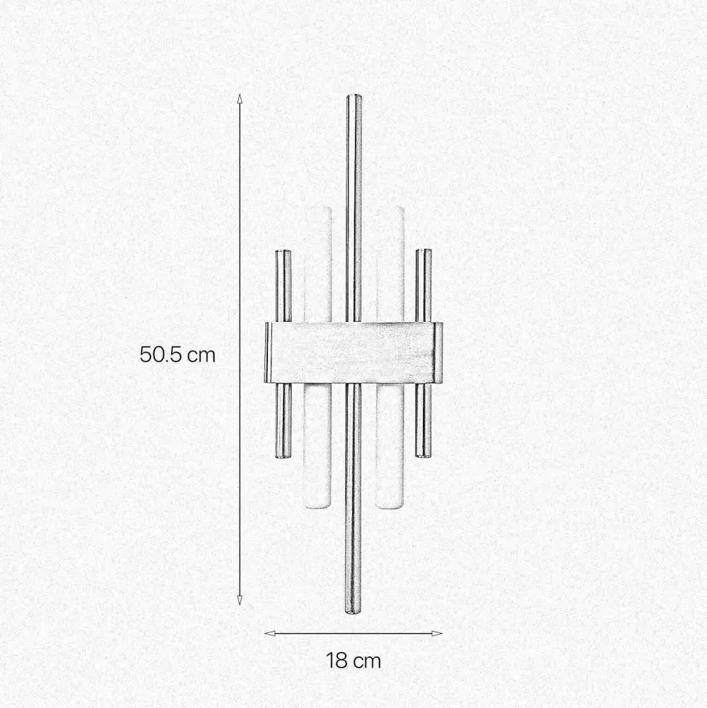 Discount Giovanni Battista Wandleuchte Messing Art Déco für 2x S14d H: 50,5 cm