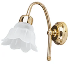 Lido Wandleuchte Messing Glas edel E14 Flur ALKMENE* Wandleuchten|Küchenlampen