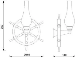 Hot Laura Suardi Wandleuchte Messing in Chrom Maritim Badezimmer